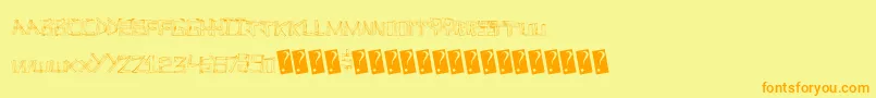 fuente Linefever – Fuentes Naranjas Sobre Fondo Amarillo