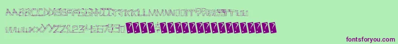 Police Linefever – polices violettes sur fond vert