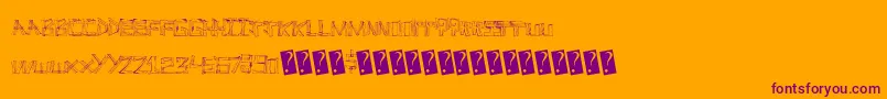 Linefever Font – Purple Fonts on Orange Background