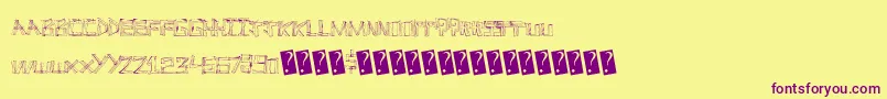 Linefever Font – Purple Fonts on Yellow Background