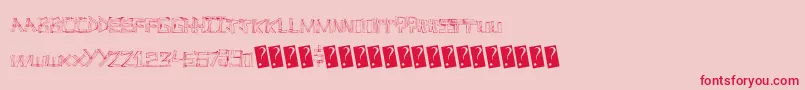 Linefever-Schriftart – Rote Schriften auf rosa Hintergrund