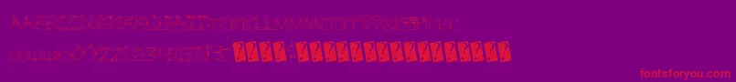 Linefever Font – Red Fonts on Purple Background