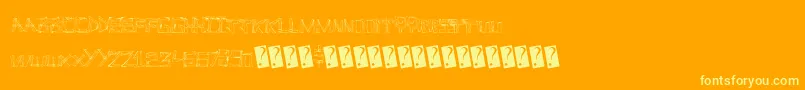 Linefever Font – Yellow Fonts on Orange Background