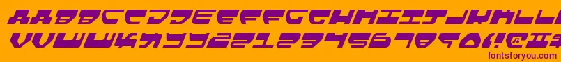 Lovev2li-Schriftart – Violette Schriften auf orangefarbenem Hintergrund