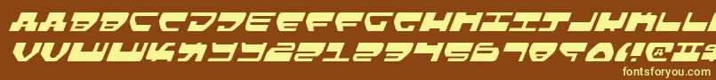 Lovev2li-fontti – keltaiset fontit ruskealla taustalla