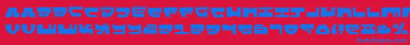 フォントLovev2p – 赤い背景に青い文字