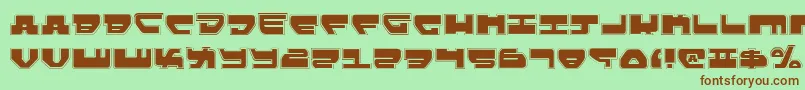 Lovev2p Font – Brown Fonts on Green Background