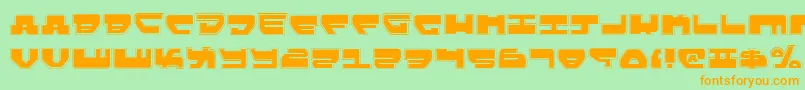 Lovev2p Font – Orange Fonts on Green Background