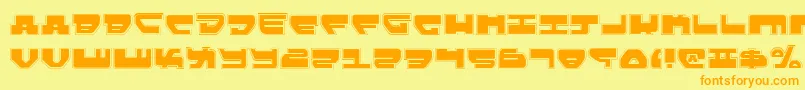 Lovev2p Font – Orange Fonts on Yellow Background