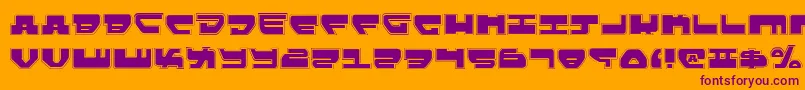 Lovev2p Font – Purple Fonts on Orange Background