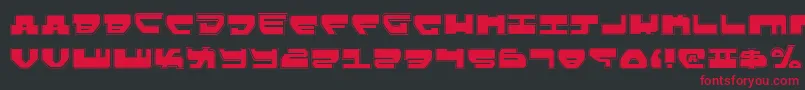 フォントLovev2p – 黒い背景に赤い文字