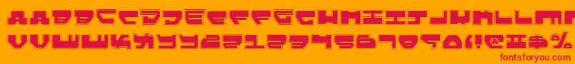 Lovev2p Font – Red Fonts on Orange Background