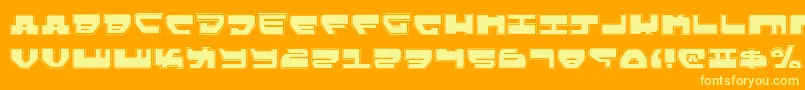 Lovev2p Font – Yellow Fonts on Orange Background