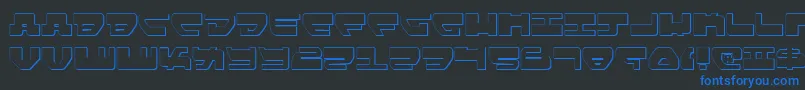 Lovev2s Font – Blue Fonts on Black Background