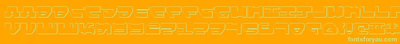Lovev2s Font – Green Fonts on Orange Background