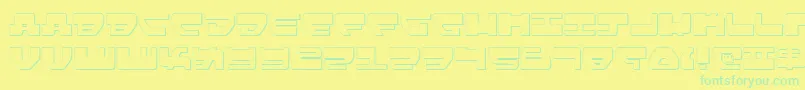 Czcionka Lovev2s – zielone czcionki na żółtym tle