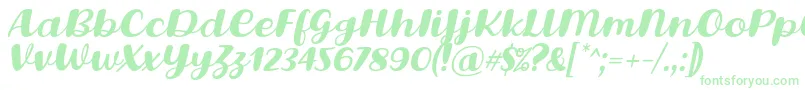 Lovina Octover Five Italic Font by Situjuh 7NTypes Font – Green Fonts on White Background