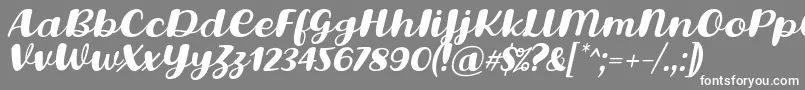 Lovina Octover Five Italic Font by Situjuh 7NTypes Font – White Fonts on Gray Background