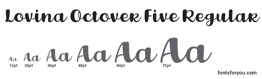 Размеры шрифта Lovina Octover Five Regular Font by Situjuh 7NTypes
