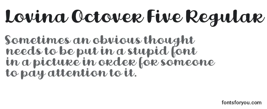 Шрифт Lovina Octover Five Regular Font by Situjuh 7NTypes
