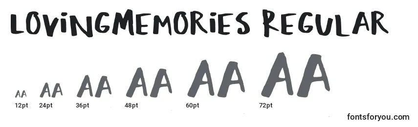 LovingMemories Regular Font Sizes