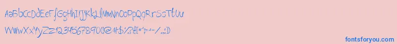Weitere Informationen zur LOVITZ -Schriftart LOVITZ -Schriftart – Blaue Schriften auf rosa Hintergrund