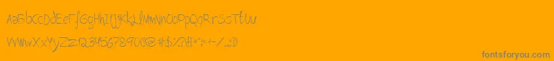 LOVITZ   Font – Gray Fonts on Orange Background