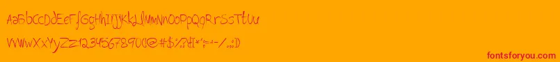 LOVITZ   Font – Red Fonts on Orange Background