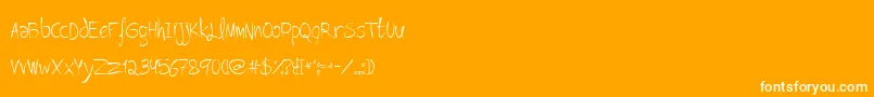 LOVITZ   Font – White Fonts on Orange Background