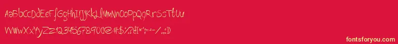 LOVITZ   Font – Yellow Fonts on Red Background