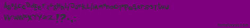 lowdown-Schriftart – Schwarze Schriften auf violettem Hintergrund