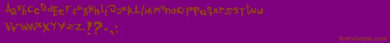 lowdown Font – Brown Fonts on Purple Background