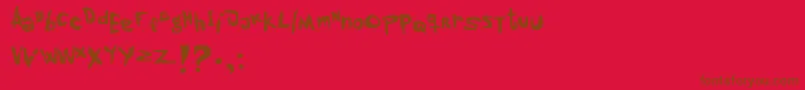 lowdown Font – Brown Fonts on Red Background