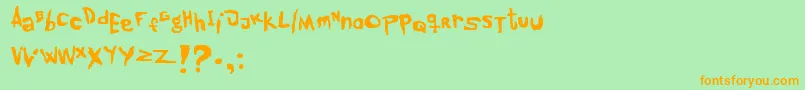 lowdown Font – Orange Fonts on Green Background