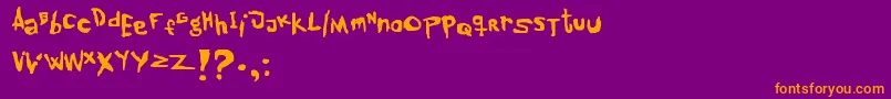 lowdown Font – Orange Fonts on Purple Background