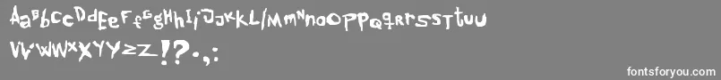 lowdown Font – White Fonts on Gray Background