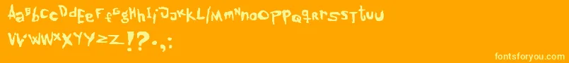 lowdown Font – Yellow Fonts on Orange Background