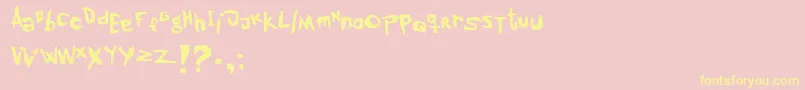 lowdown Font – Yellow Fonts on Pink Background