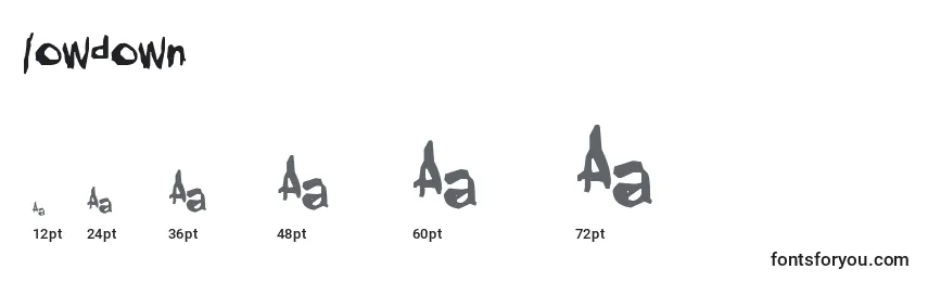 Lowdown (133058) Font Sizes