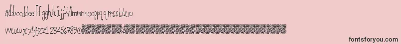 LowerCase Font – Black Fonts on Pink Background