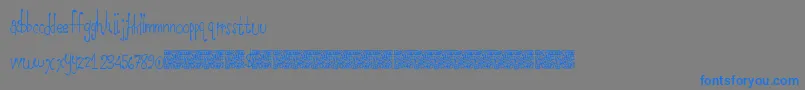 LowerCase Font – Blue Fonts on Gray Background