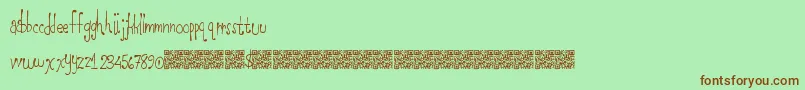 LowerCase Font – Brown Fonts on Green Background