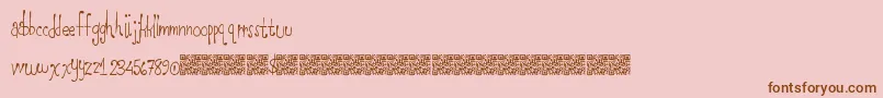 LowerCase Font – Brown Fonts on Pink Background