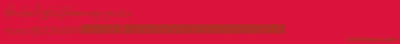 LowerCase Font – Brown Fonts on Red Background