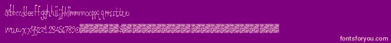 LowerCase Font – Pink Fonts on Purple Background