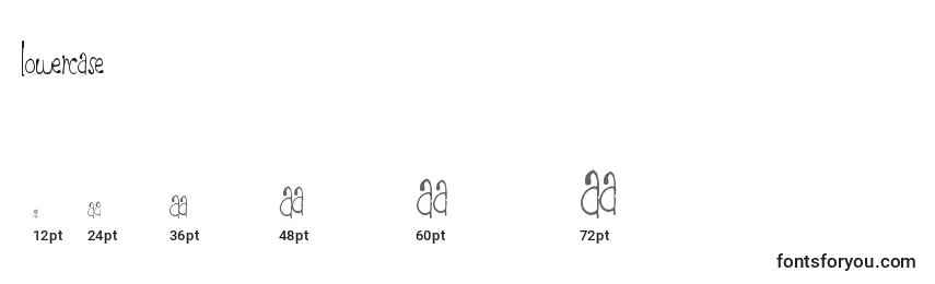 Tamaños de fuente LowerCase