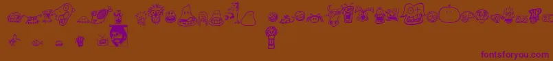 Philbats Font – Purple Fonts on Brown Background