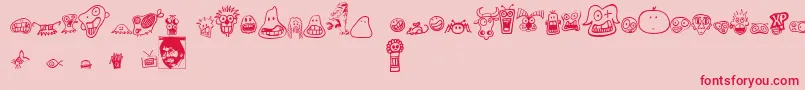 Philbats Font – Red Fonts on Pink Background
