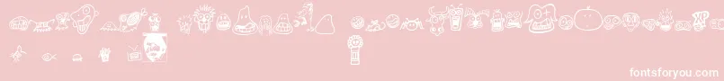 Philbats Font – White Fonts on Pink Background