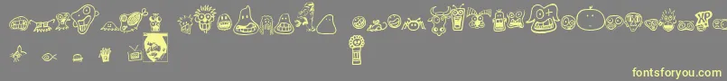 Philbats Font – Yellow Fonts on Gray Background